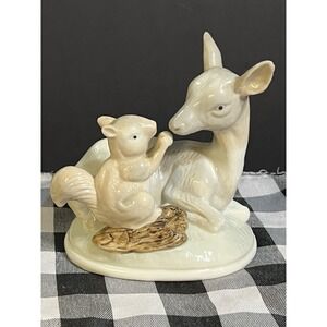 UCGC VTG‎ Woodland Animal Friends Deer and Squirrel Porcelain 4.5"H (2098)